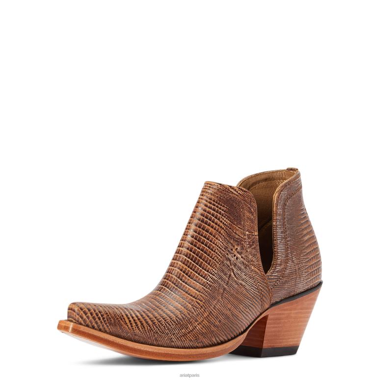 RJ66P2210 botte western dixon Ariat chaussure imprimé lézard marron femmes
