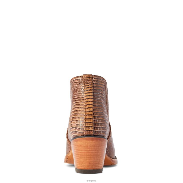RJ66P2210 botte western dixon Ariat chaussure imprimé lézard marron femmes