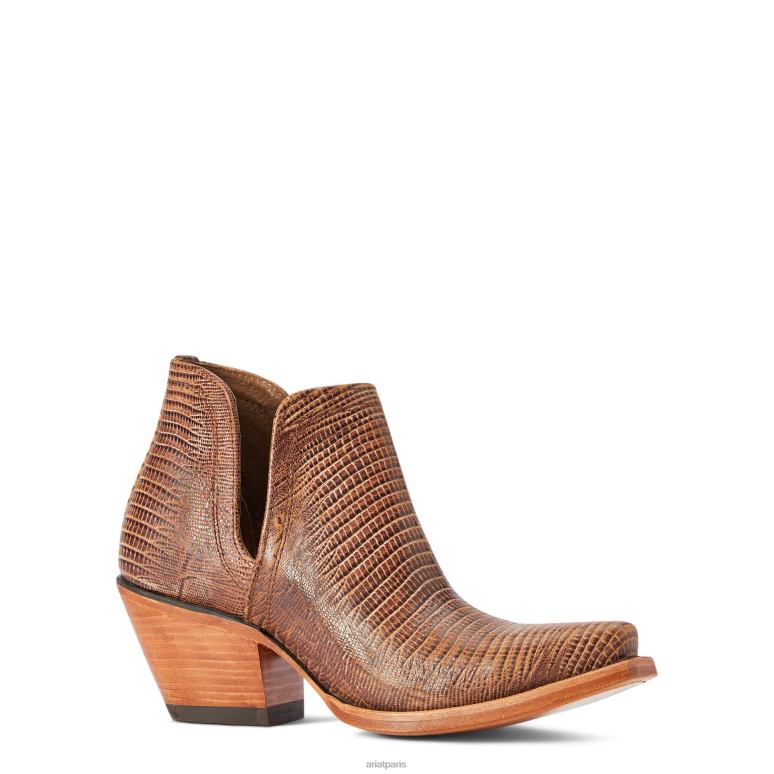 RJ66P2210 botte western dixon Ariat chaussure imprimé lézard marron femmes
