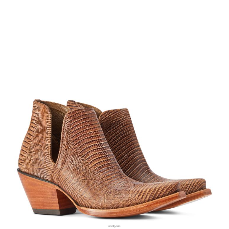 RJ66P2210 botte western dixon Ariat chaussure imprimé lézard marron femmes