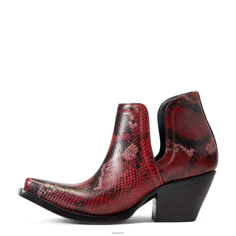 RJ66P2217 botte western dixon Ariat chaussure serpent rouge femmes