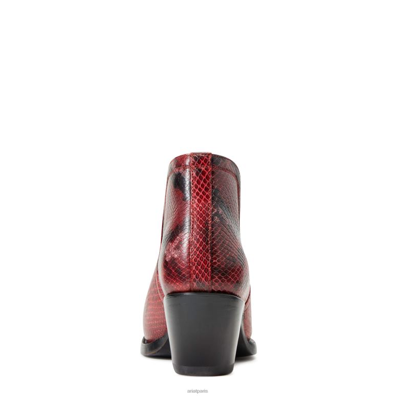 RJ66P2217 botte western dixon Ariat chaussure serpent rouge femmes