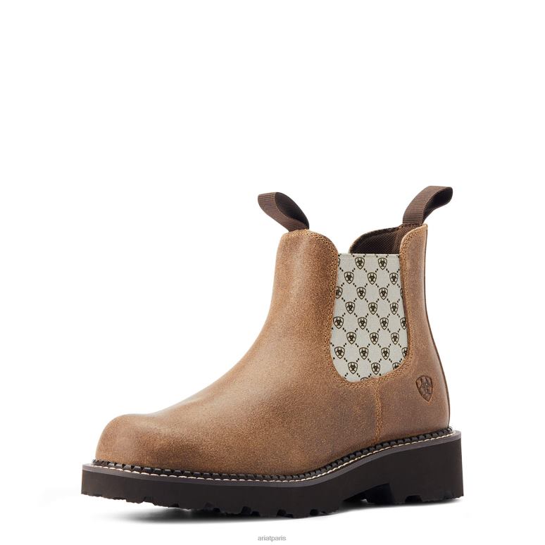 RJ66P2234 botte western fatbaby twin gore Ariat chaussure daim moka antique femmes