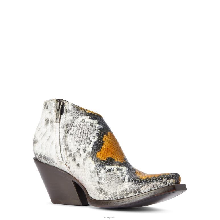 RJ66P2246 botte western Jolene Ariat chaussure serpent jaune femmes