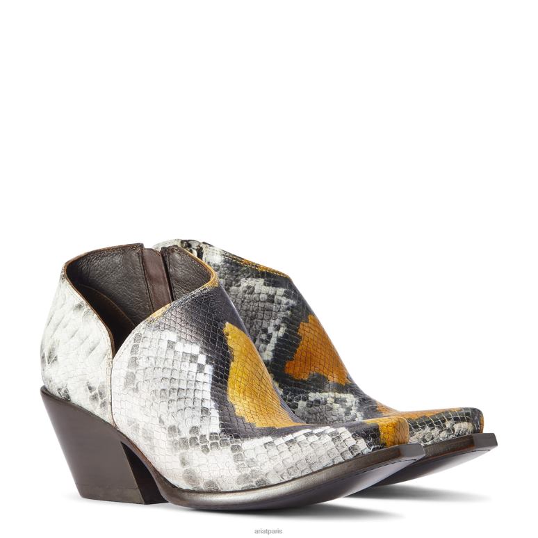 RJ66P2246 botte western Jolene Ariat chaussure serpent jaune femmes