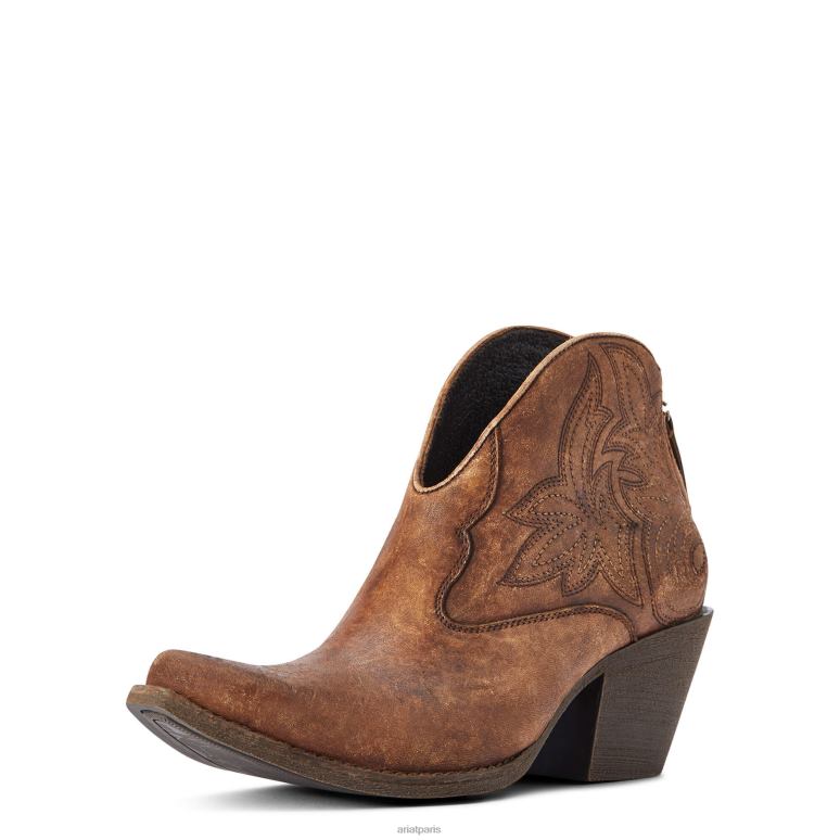 RJ66P2254 botte western layla Ariat chaussure marron naturellement vieilli femmes