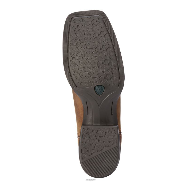 RJ66P2256 Arrondir la botte western patriote Ariat chaussure marron vieilli femmes