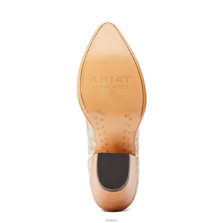 RJ66P2262 botte western bandida Ariat chaussure cheveux blancs métallisés femmes