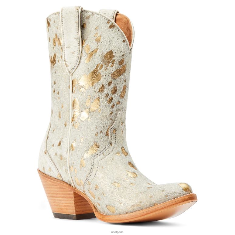 RJ66P2262 botte western bandida Ariat chaussure cheveux blancs métallisés femmes