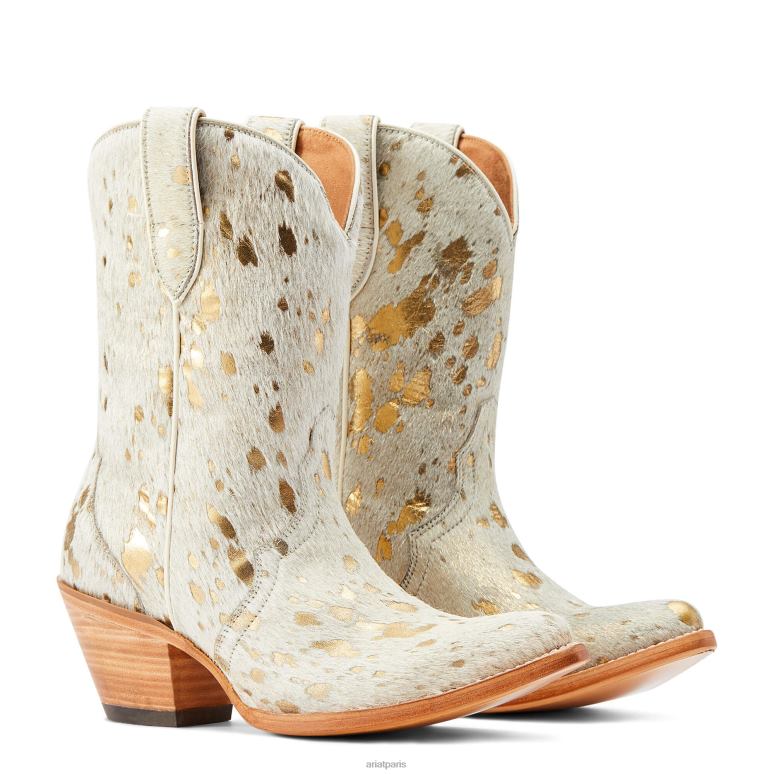 RJ66P2262 botte western bandida Ariat chaussure cheveux blancs métallisés femmes