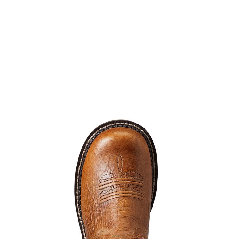 RJ66P2263 botte western fatbaby Heritage Patriot Ariat chaussure curcuma craquelé femmes