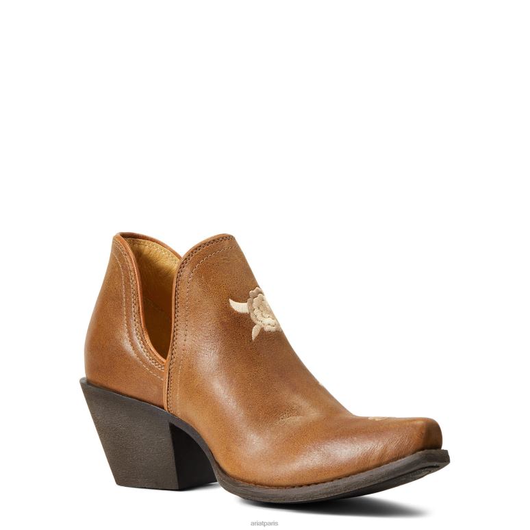 RJ66P2268 botte western encore rose Ariat chaussure bronzage texan femmes