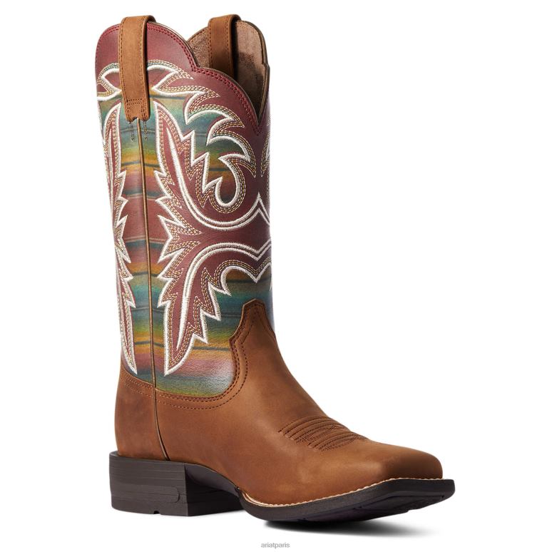 RJ66P2272 botte western lonestar Ariat chaussure bronzage de crête femmes