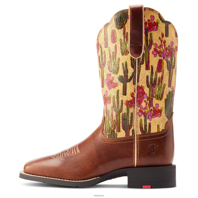 RJ66P2281 botte western à bout carré et large Ariat chaussure lionne femmes
