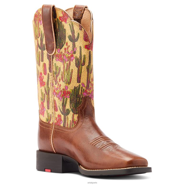 RJ66P2281 botte western à bout carré et large Ariat chaussure lionne femmes