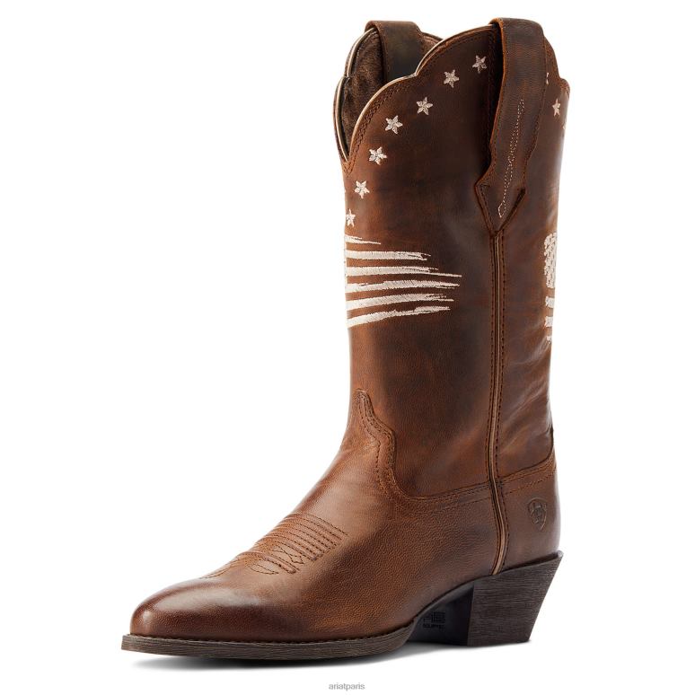 RJ66P2283 botte western liberty extensible à bout Heritage R Ariat chaussure brun impertinent femmes