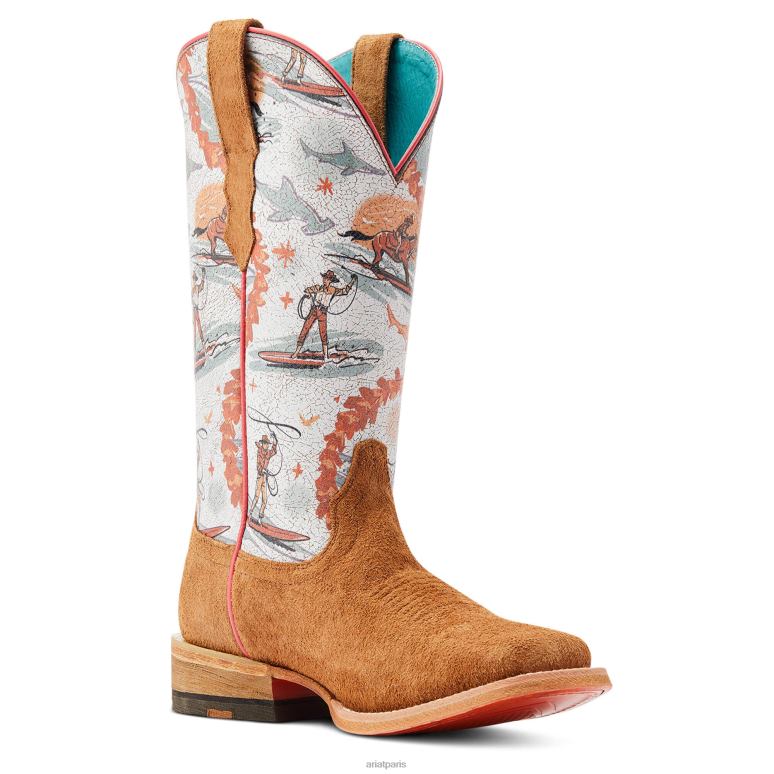 RJ66P2285 botte occidentale d'aloha de frontière occidentale Ariat chaussure ébauche rouillée femmes