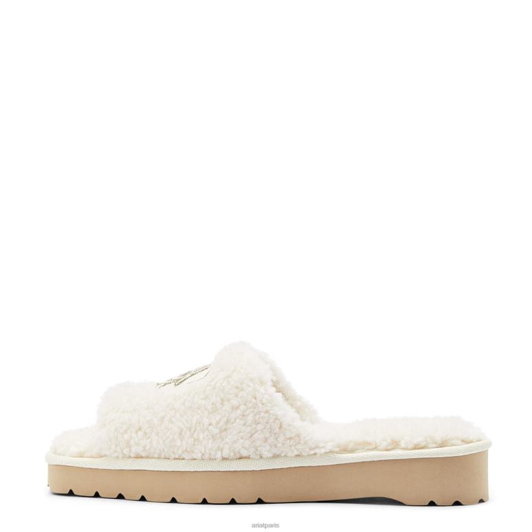 RJ66P2495 pantoufle cosy chic à bout carré Ariat chaussure crème floue femmes