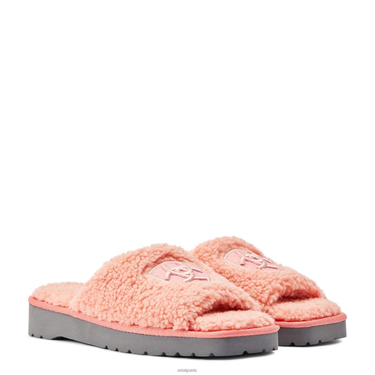 RJ66P2496 pantoufle cosy chic à bout carré Ariat chaussure rose flou femmes