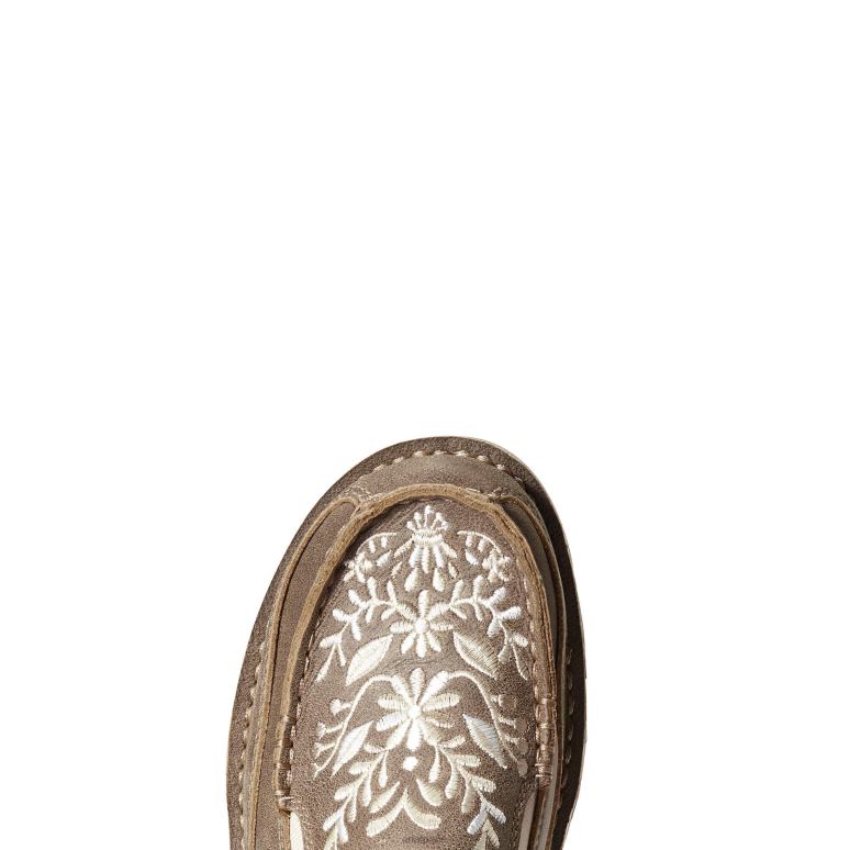 RJ66P2409 croiseur brodé Ariat chaussure bombardier marron femmes