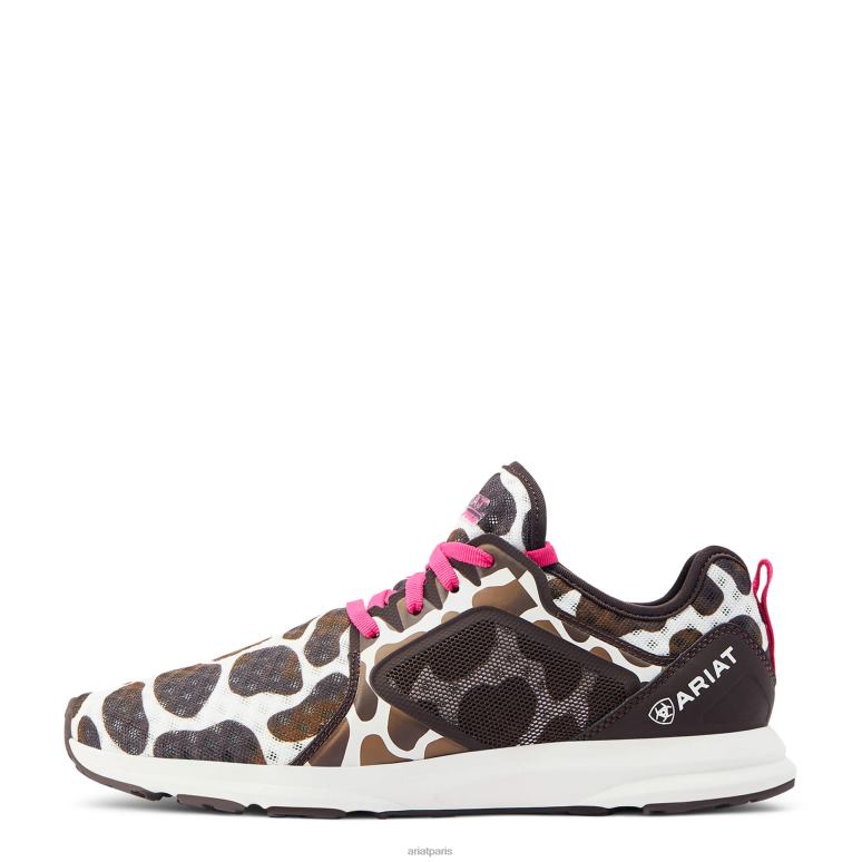 RJ66P2411 fusible Ariat chaussure impression de vache femmes