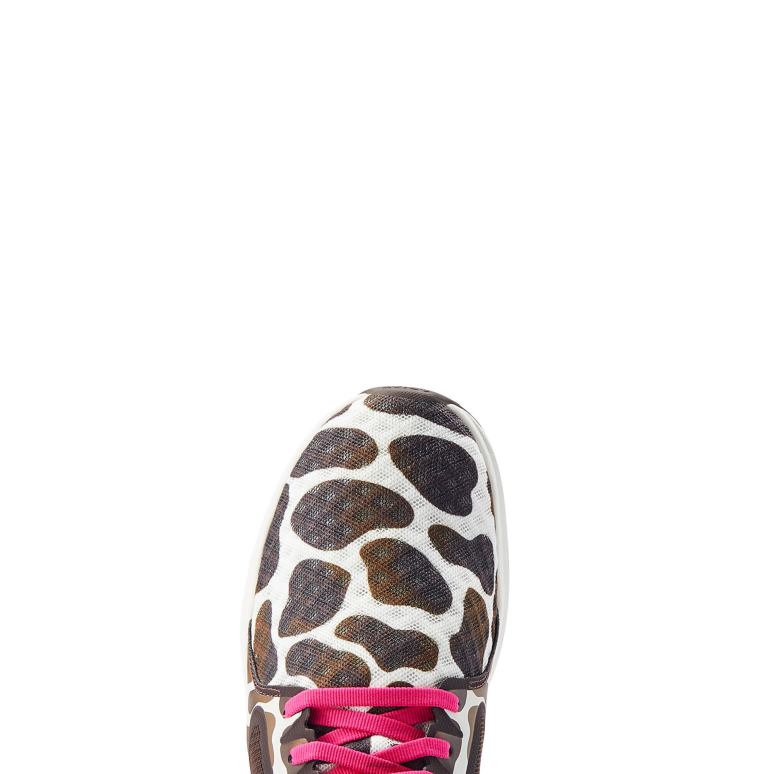 RJ66P2411 fusible Ariat chaussure impression de vache femmes