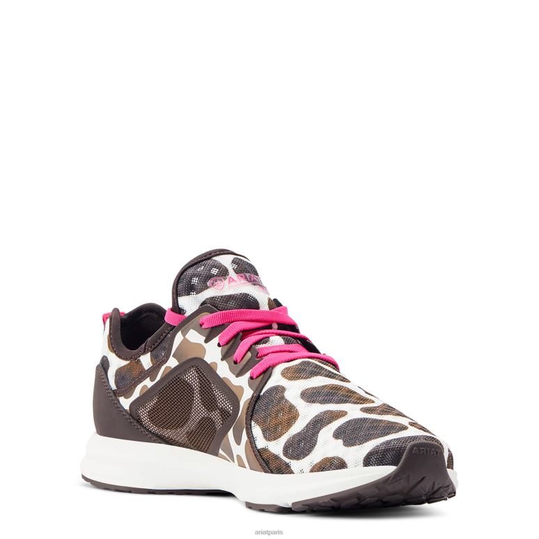 RJ66P2411 fusible Ariat chaussure impression de vache femmes