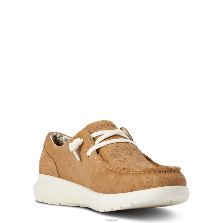 RJ66P2412 Hilo 2 Ariat chaussure gaufrage floral beige femmes