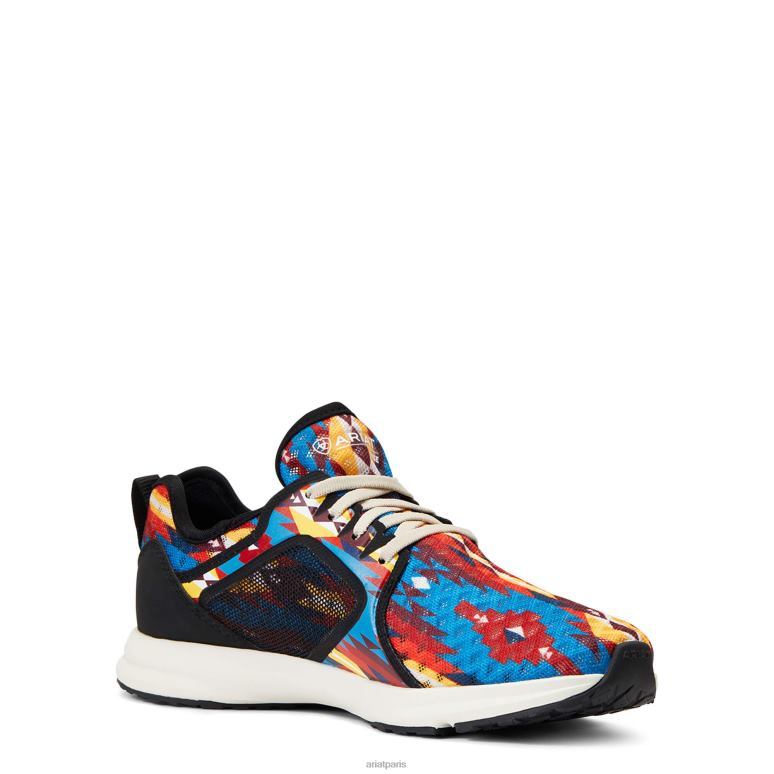 RJ66P2435 fusible Ariat chaussure imprimé géo bleu femmes