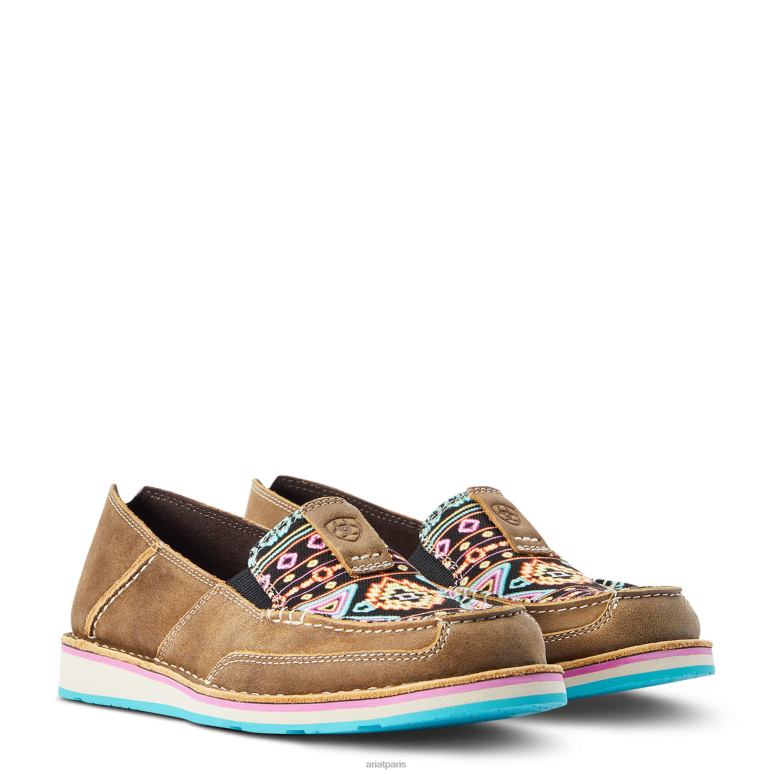 RJ66P2436 croiseur 2 Ariat chaussure bombardier marron/néons femmes