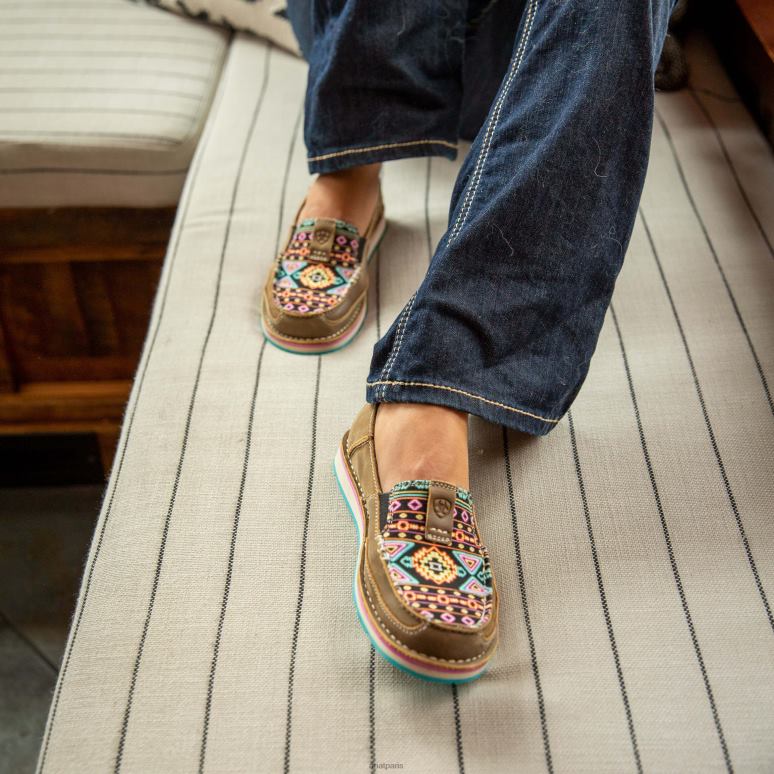 RJ66P2436 croiseur 2 Ariat chaussure bombardier marron/néons femmes