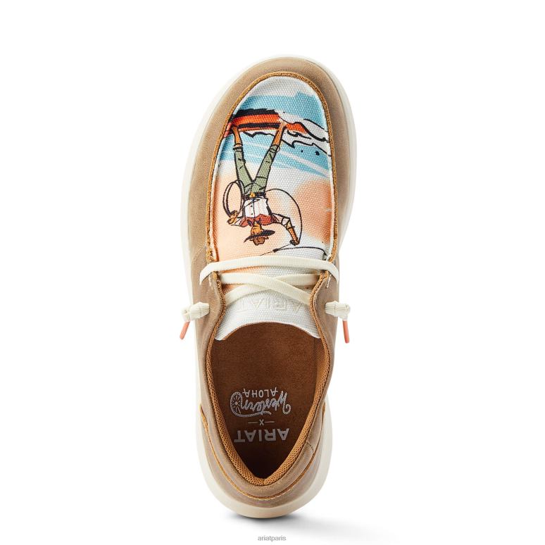 RJ66P2470 hilo occidental aloha Ariat chaussure bombardier marron femmes