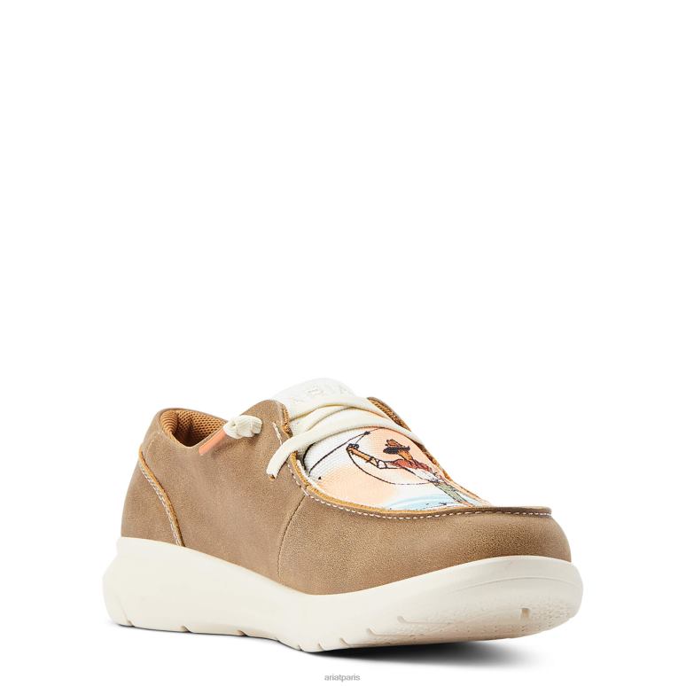 RJ66P2470 hilo occidental aloha Ariat chaussure bombardier marron femmes