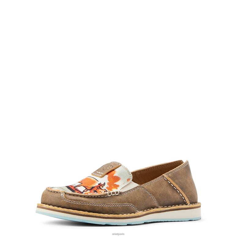 RJ66P2473 croiseur occidental aloha Ariat chaussure bombardier marron femmes