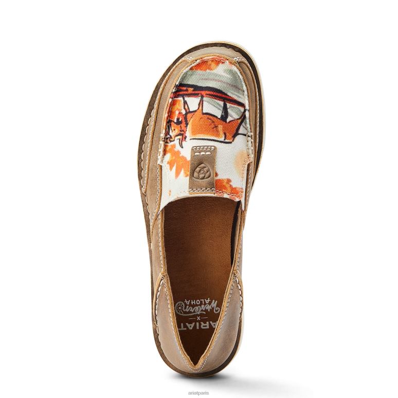 RJ66P2473 croiseur occidental aloha Ariat chaussure bombardier marron femmes