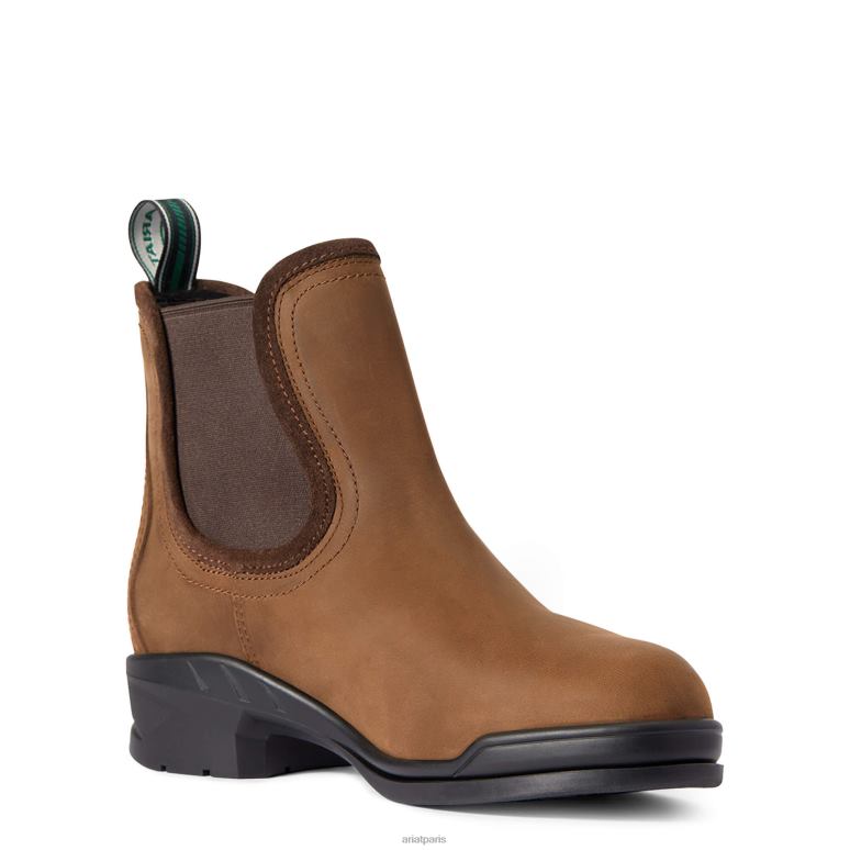 RJ66P2309 botte de paddock à embout en acier keswick Ariat chaussure marron vieilli femmes