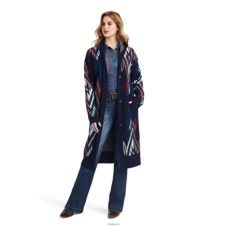 RJ66P3319 pull chimayo coatigan Ariat hauts marine jcd femmes