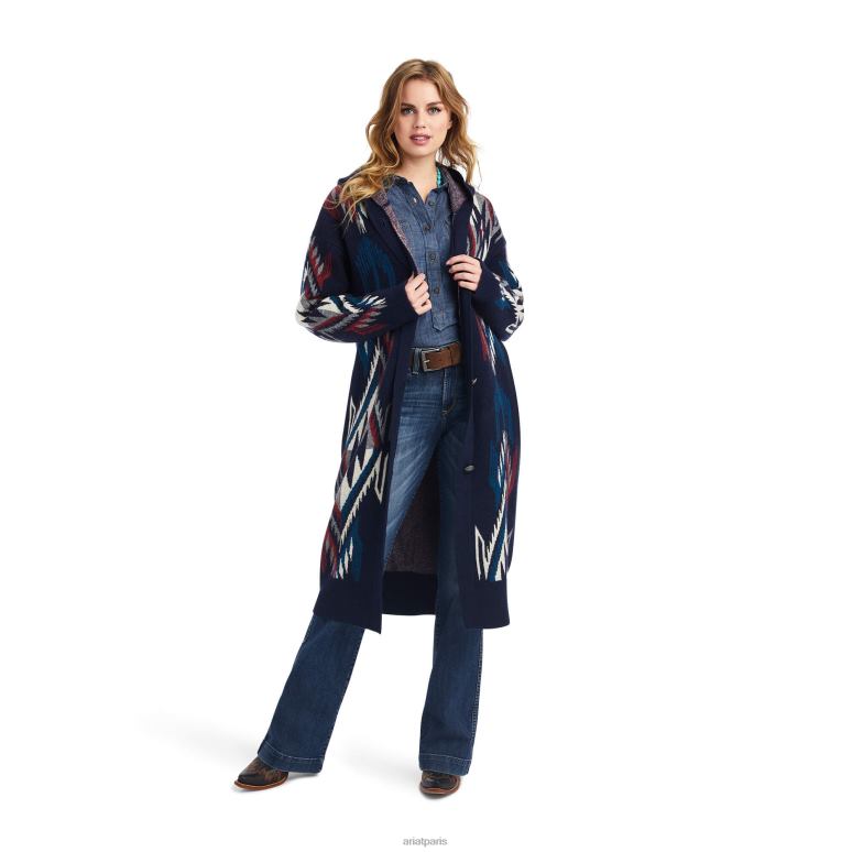 RJ66P3319 pull chimayo coatigan Ariat hauts marine jcd femmes