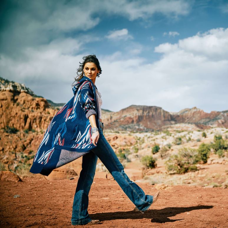 RJ66P3319 pull chimayo coatigan Ariat hauts marine jcd femmes