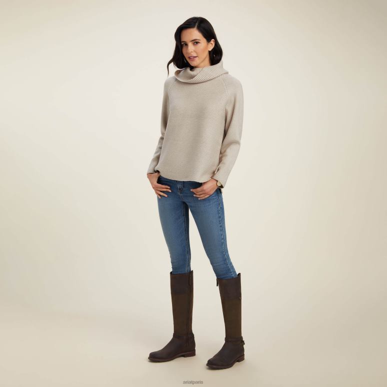 RJ66P3343 pull trois cheminées Ariat hauts gruau femmes