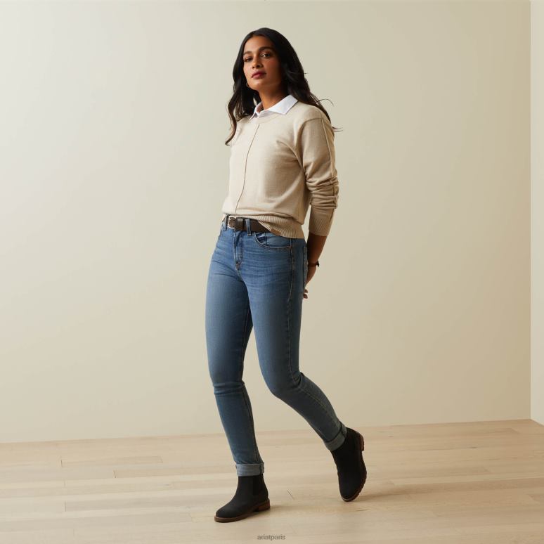 RJ66P3354 pull péninsule Ariat hauts gruau femmes