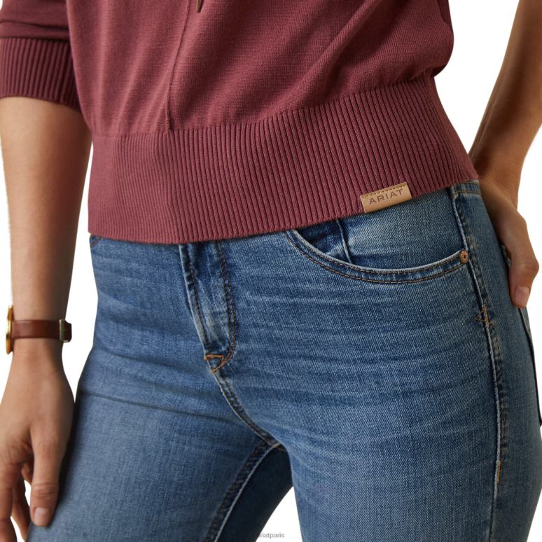 RJ66P3359 pull péninsule Ariat hauts nocturne femmes