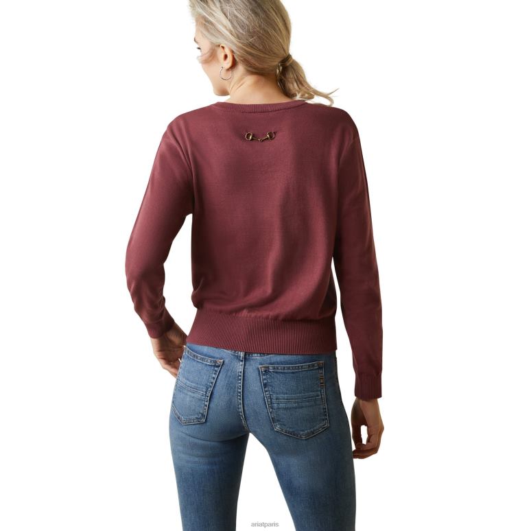 RJ66P3359 pull péninsule Ariat hauts nocturne femmes