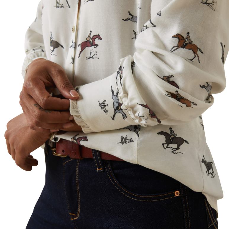 RJ66P2757 chemisier clairon Ariat hauts impression fraîche femmes