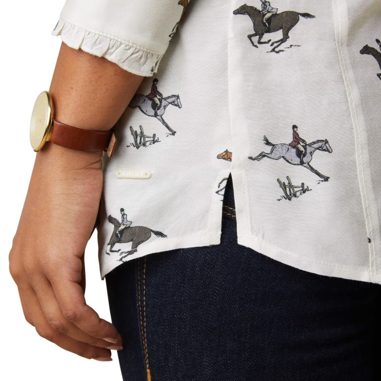 RJ66P2757 chemisier clairon Ariat hauts impression fraîche femmes