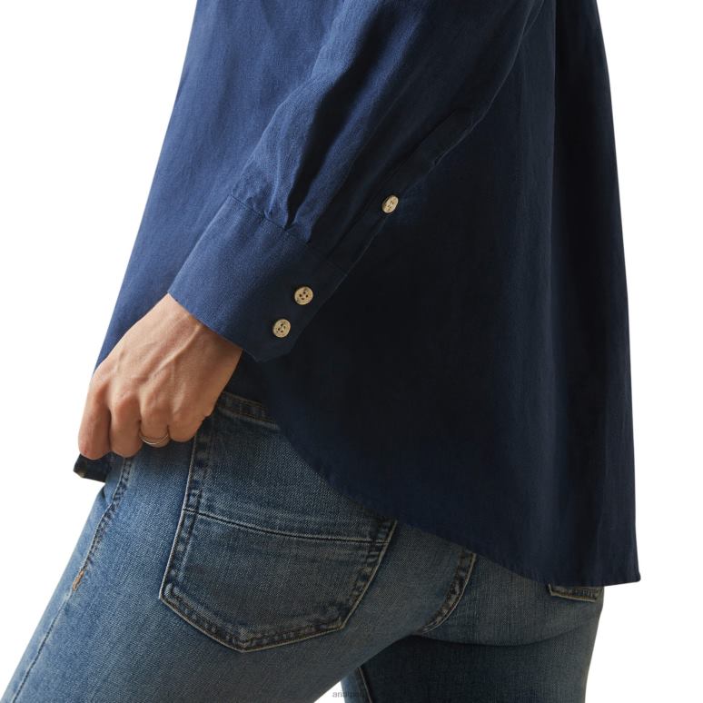 RJ66P2791 chemisier cazadero Ariat hauts marine femmes