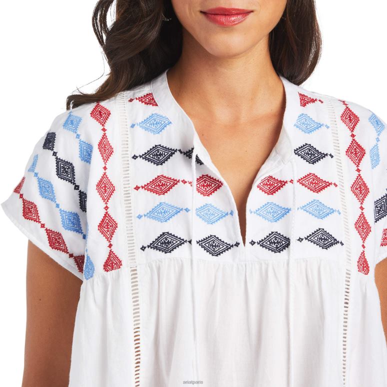 RJ66P2831 tunique Billie Ariat hauts blanc femmes