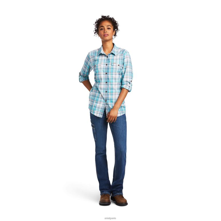 RJ66P2929 chemise de travail Durastretch résistante aux barres d'armature Ariat hauts hydroélectrique femmes
