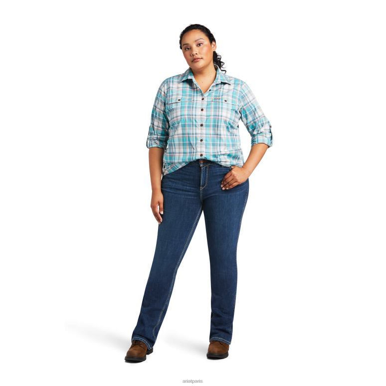 RJ66P2929 chemise de travail Durastretch résistante aux barres d'armature Ariat hauts hydroélectrique femmes