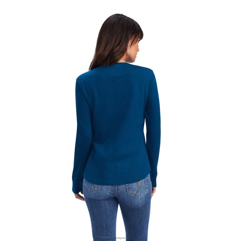 RJ66P2955 vraie chemise henley Ariat hauts hydre femmes